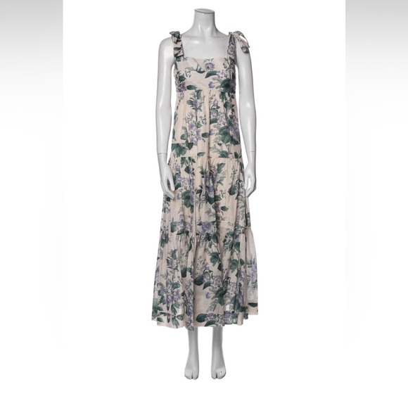 Zimmermann Cassia Midi Dress Hydrangea Floral Size 2 - Picture 4 of 4